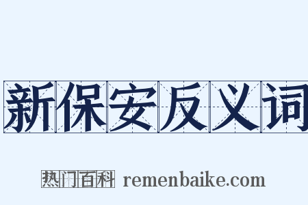 新保安反义词是什么意思的图片